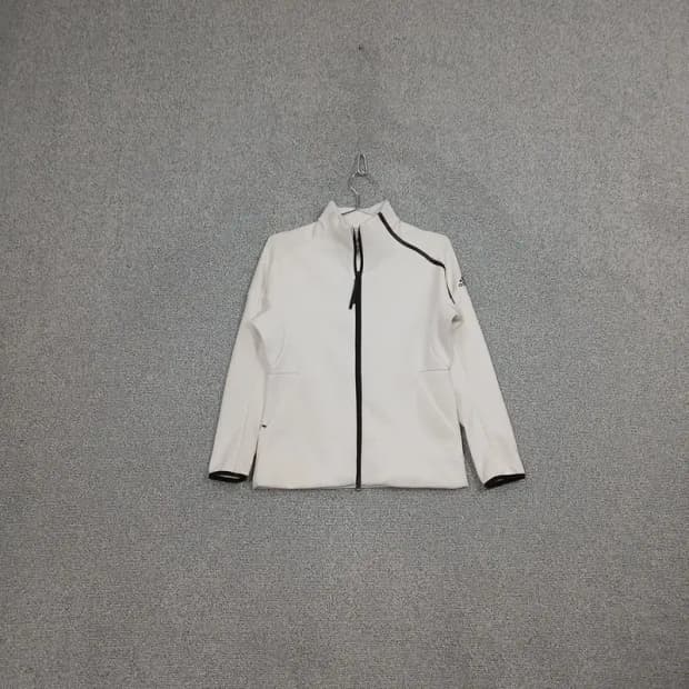 아디다스 화이트 로고 기능성 집업 M