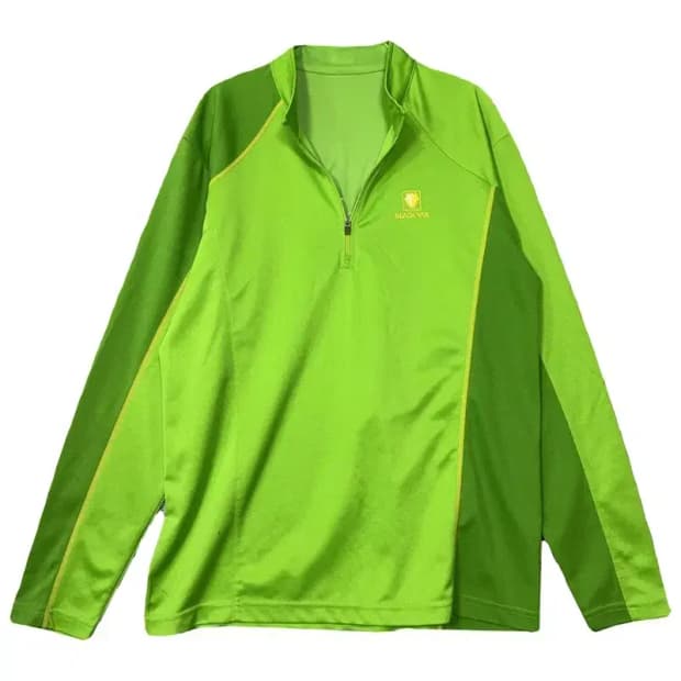 블랙야크 라이트 그린 로고 등산 기능성 반집업 긴팔 100
