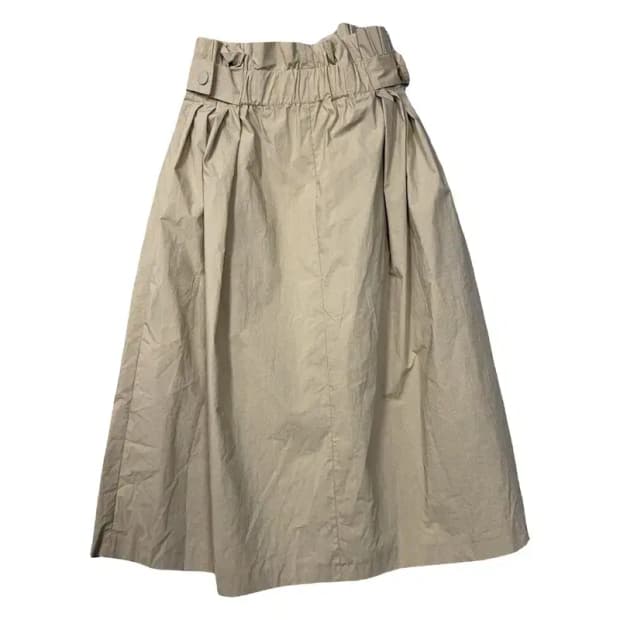 자라 베이지 코튼 롱 스커트 S