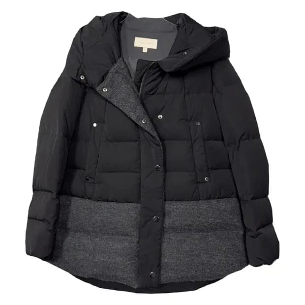 플라스틱아일랜드 블랙 덕다운 여성 캐주얼 패딩 S