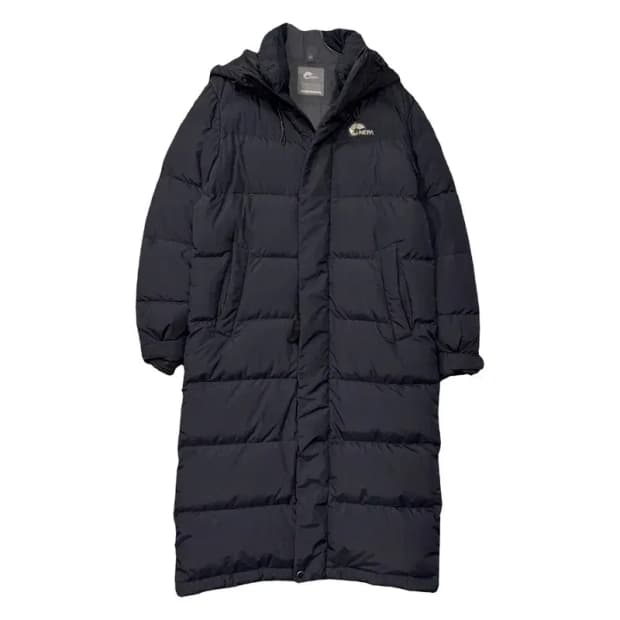 네파 블랙 로고 다운 롱패딩 90