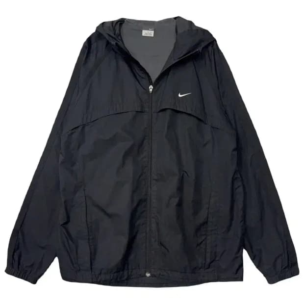 나이키 블랙 로고 후드 바람막이 XL