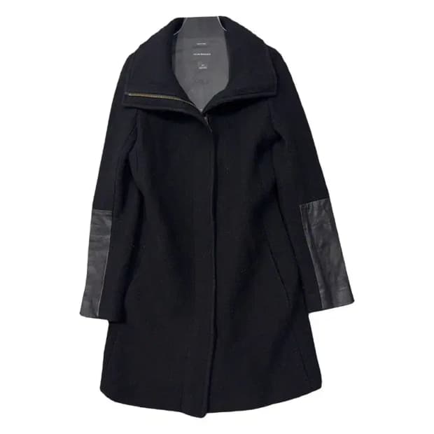 클럽모나코 블랙 클래식 울 코트 S