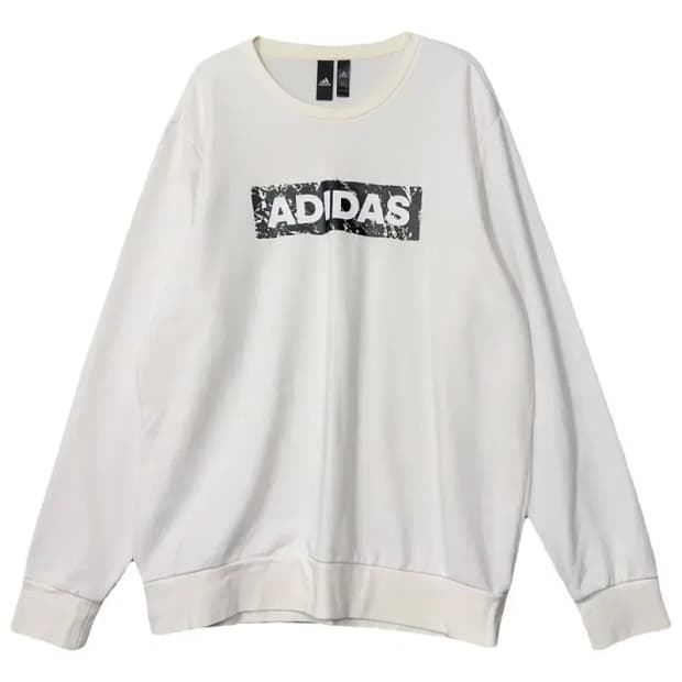 아디다스 프린팅 화이트 맨투맨 2XL