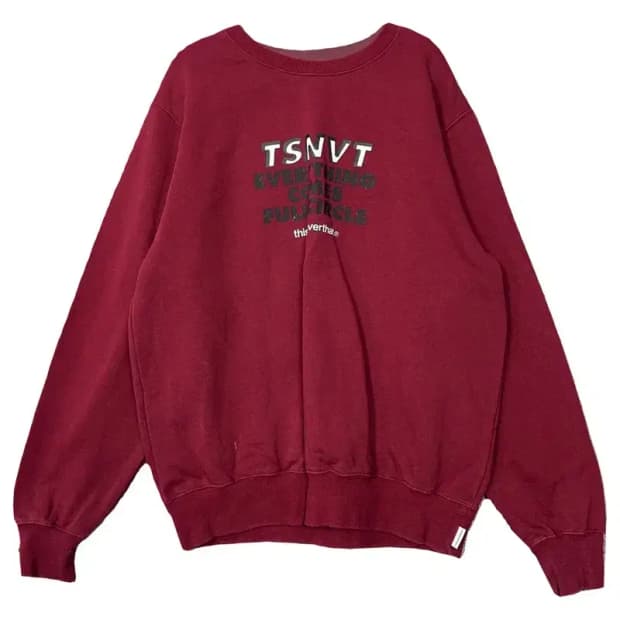 디스이즈네버댓 프린팅 버건디 맨투맨 M