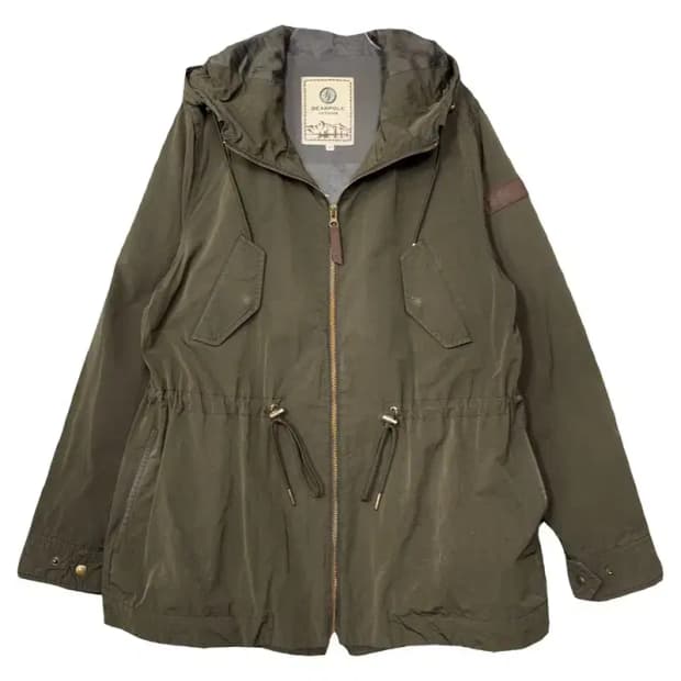 빈폴 카키 허리 밴딩 야상 나일론 자켓 100