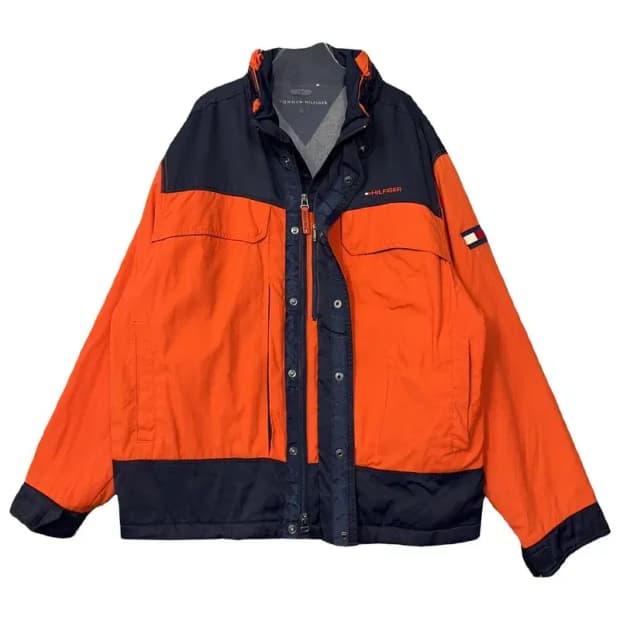 타미힐피거 오렌지 빈티지 나일론 자켓 L