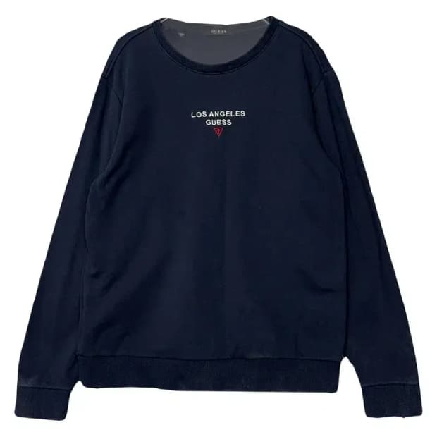 게스 프린팅 네이비 맨투맨 XL