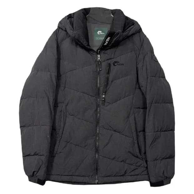 네파 그레이 캐주얼 로고 패딩 90