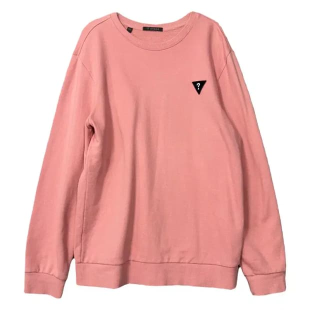 게스 라이트 핑크 맨투맨 L