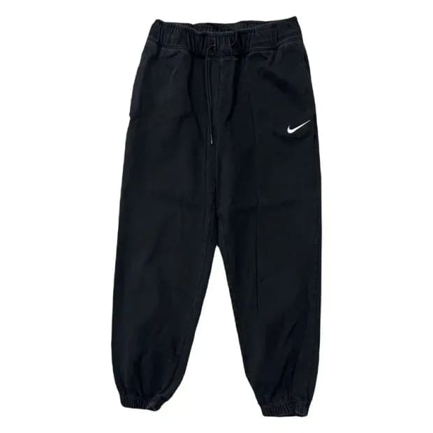 나이키 블랙 로고 밴딩 조거팬츠 S