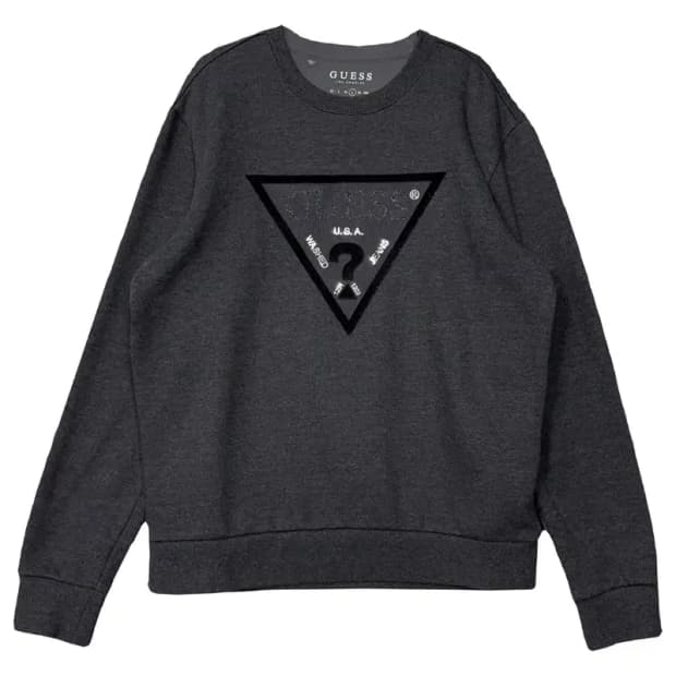 게스 프린팅 그레이 맨투맨 L