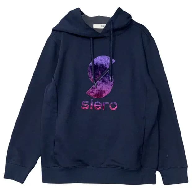 시에로 프린팅 네이비 후드티 S(90)
