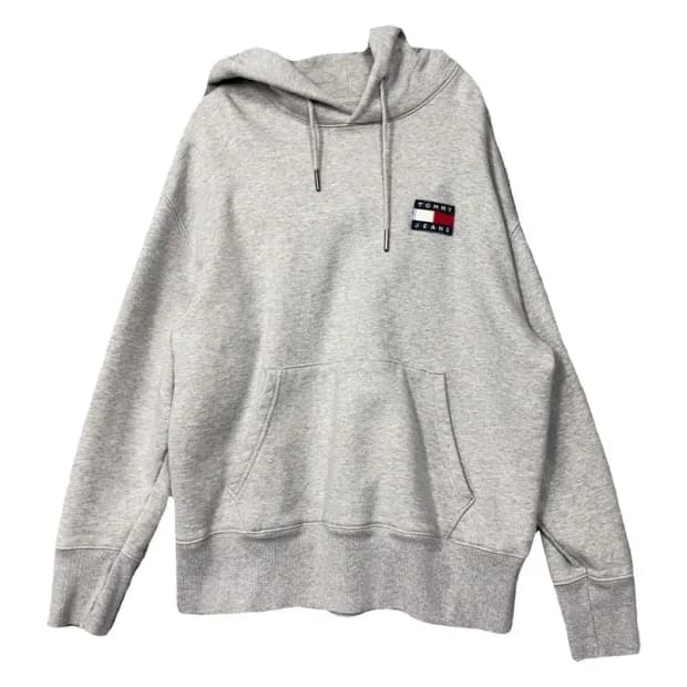 타미 진스 라이트 그레이 로고 후드티 M