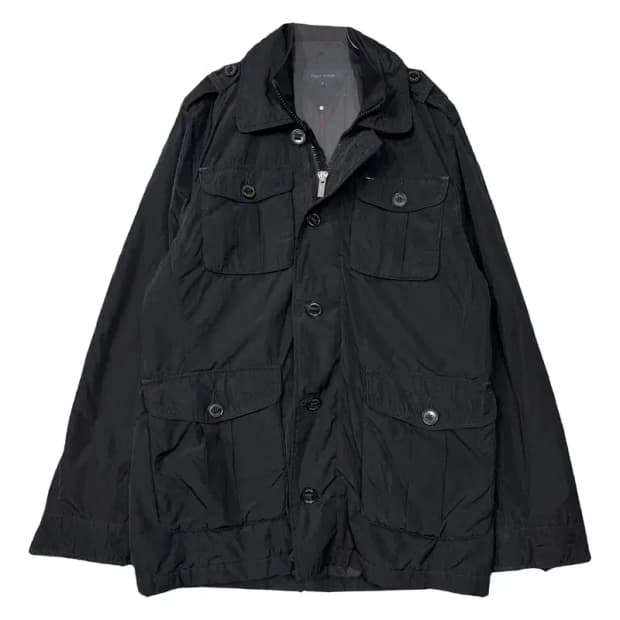 타미힐피거 블랙 쿼드포켓 남성 나일론 워크 자켓 M