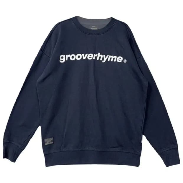 그루브라임 프린팅 네이비 맨투맨 S