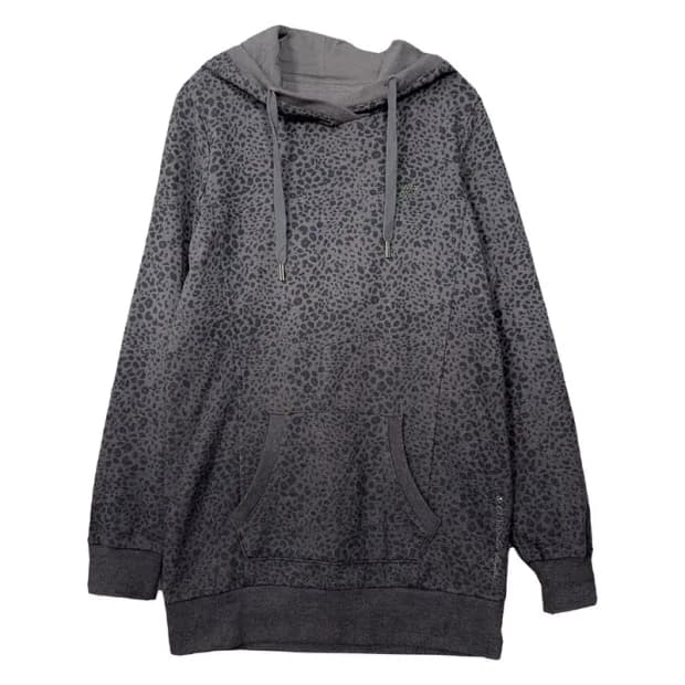 게스 그레이 패턴 빈티지 롱 후드티 160/84A