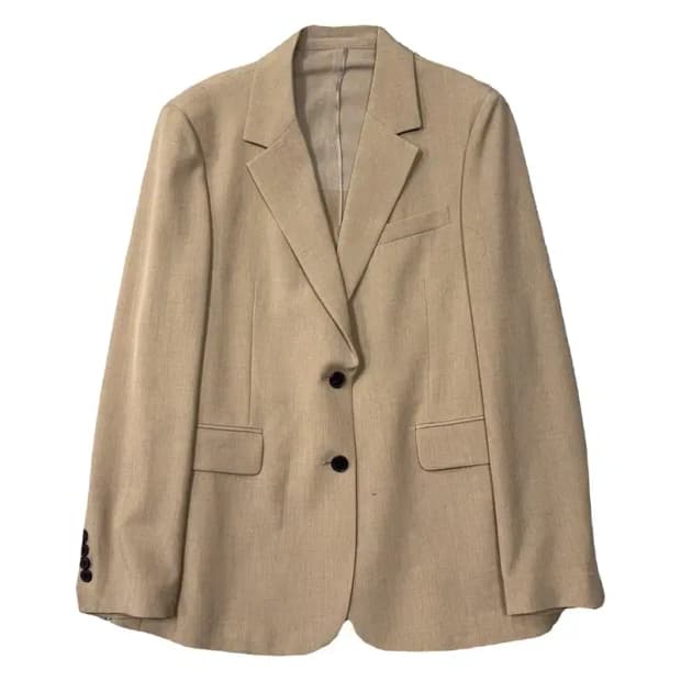 무신사스탠다드 베이지 투버튼 캐주얼 블레이저 S