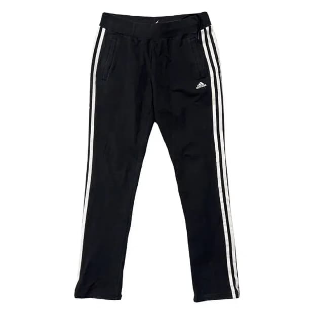 아디다스 블랙 로고 삼선 트레이닝 팬츠 L