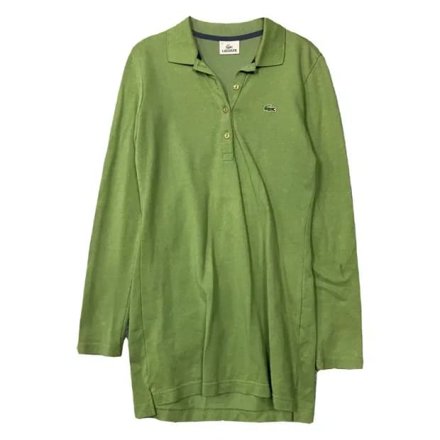 라코스테 라이트 그린 로고 카라 원피스 36