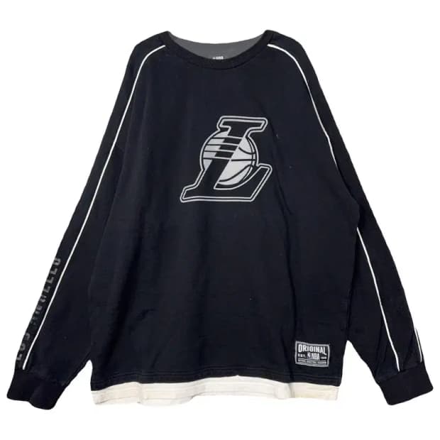 엔비에이 프린팅 블랙 맨투맨 XL