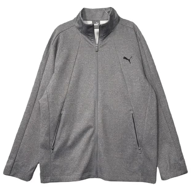 푸마 라이트 그레이 로고 기능성 집업 XL