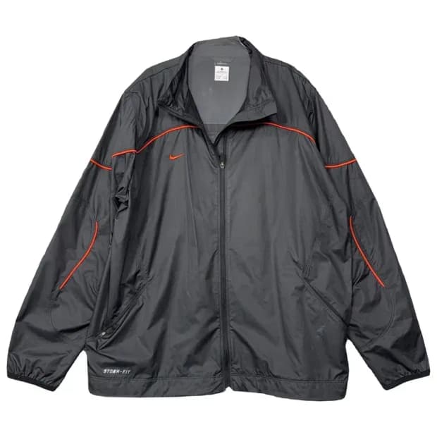 나이키 블랙 로고 기능성 바람막이 M