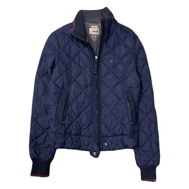타미힐피거 네이비 로고 퀄팅 자켓 Small