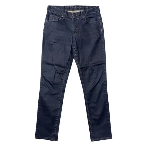 게스 삼각 로고 진청 청바지 32