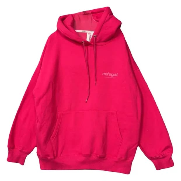 마하그리드 핑크 로고 후드티 S