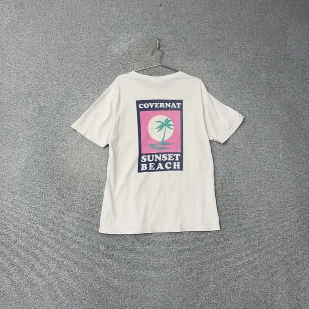 커버낫 백프린팅 오버핏 반팔티 L