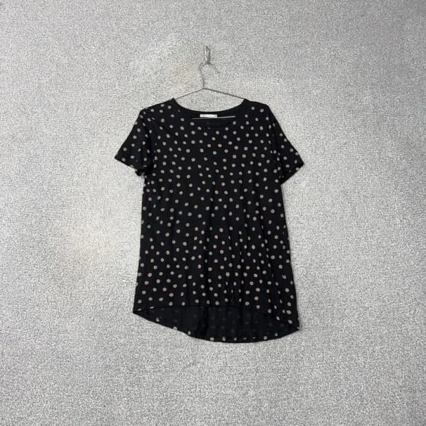 자라 도트 블라우스 롱 반팔티 M