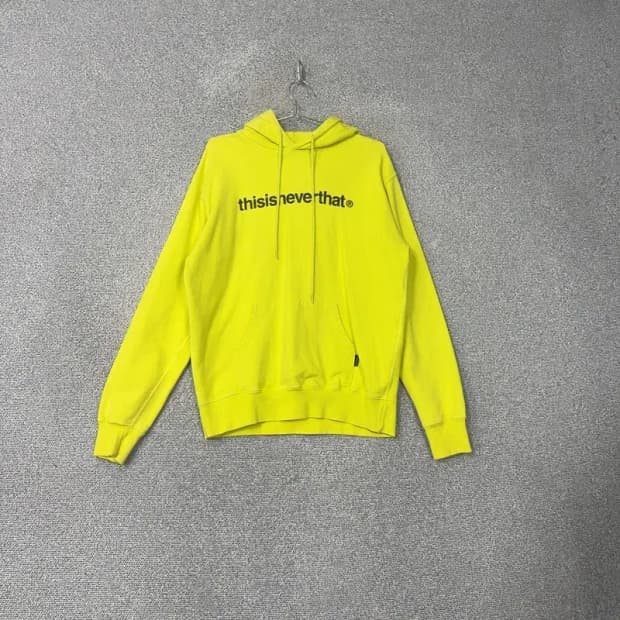 디스이즈네버댓 형광 로고 후드티 S
