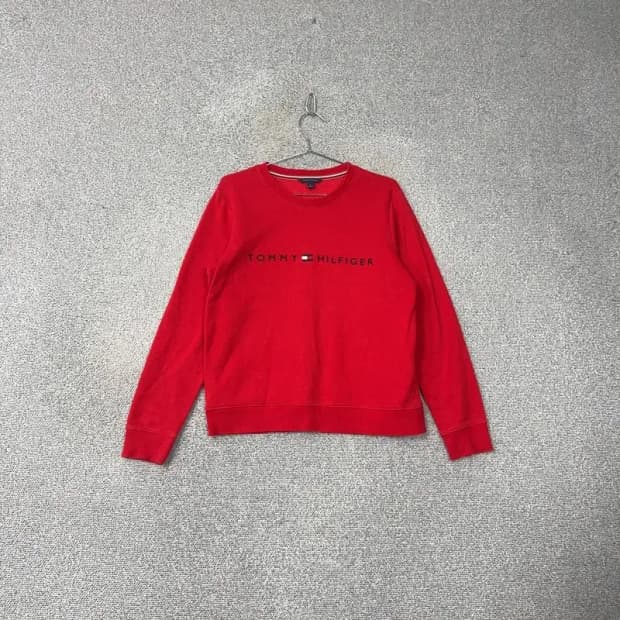 타미힐피거 레드 맨투맨 M