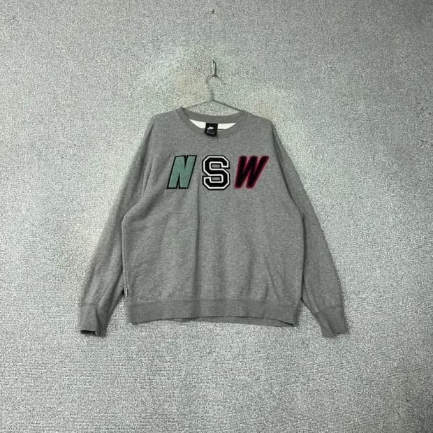 나이키 NSW 스펠로고 오버핏 맨투맨 L