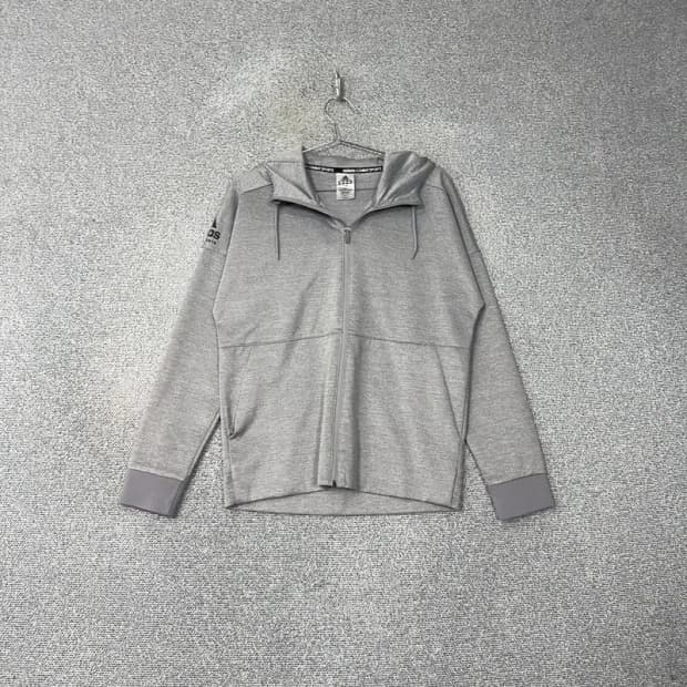 아디다스 완장 그레이 후드집업 L
