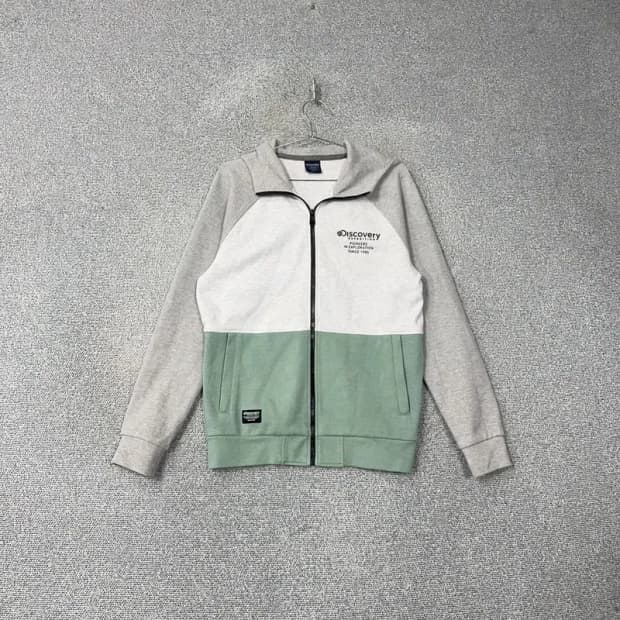 디스커버리 캐주얼 멀티컬러 후드집업 90