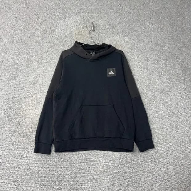 아디다스 박스로고 기능성 후드티 2XL