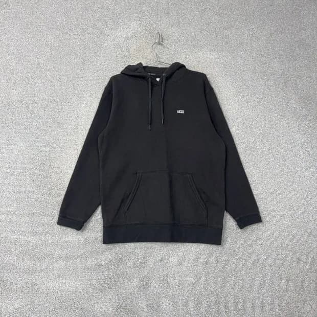 반스 로고 블랙 캐주얼 후드티 L