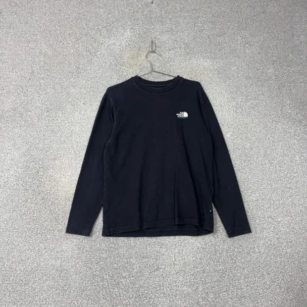 노스페이스 백프린팅 블랙 긴팔티 M