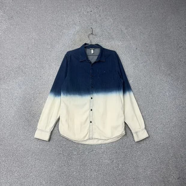 아디다스 네온 그라데이션 빈티지 코튼 셔츠 M