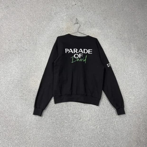 챔피온 블랙 프린팅 캐주얼 스웻셔츠 맨투맨 M