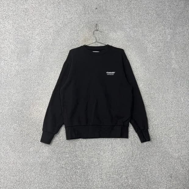 비바스튜디오 블랙 스펠 로고 캐주얼 맨투맨 M