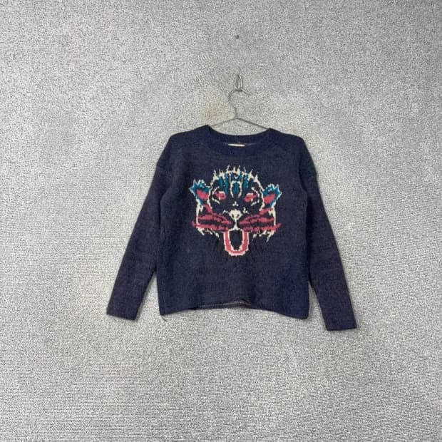 SJSJ 여성 한섬 프린팅 캐주얼 아크릴 니트 F