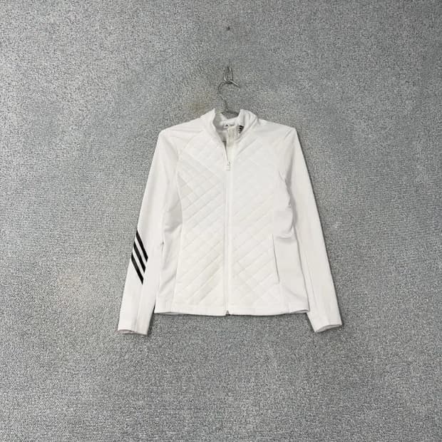 아디다스 완장 로고 퀄팅 화이트 기능성 집업 자켓 S