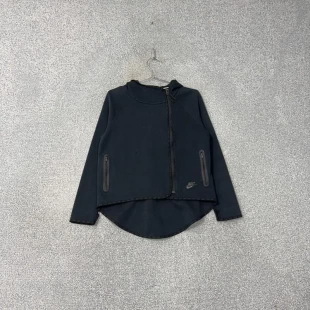 나이키 여성 테크팩 사이드 지퍼 블랙 후드집업 S