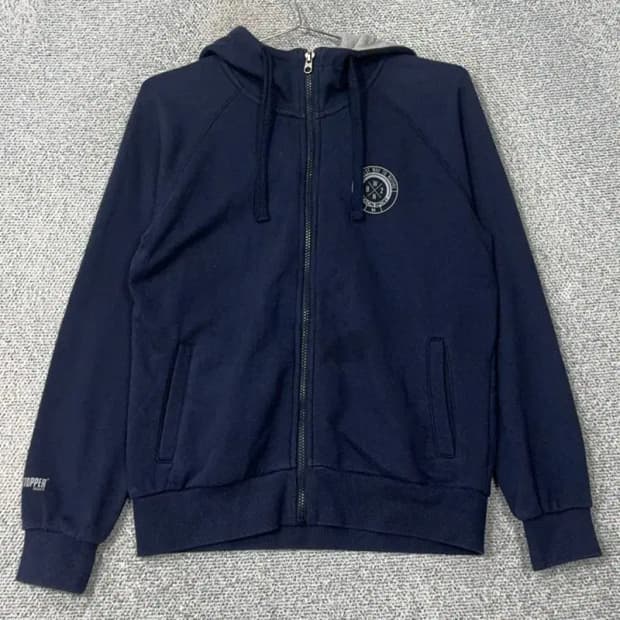 코오롱 스포츠 캐주얼 로고 네이비 후드집업 95