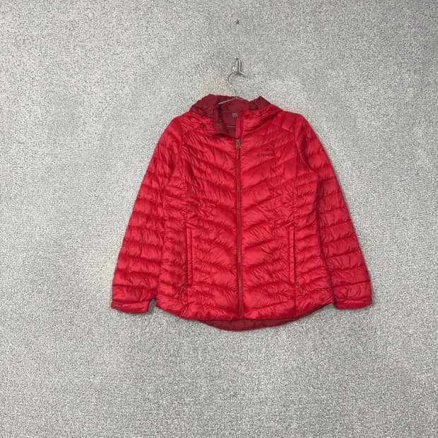 아이더 레드 여성 거위털 구스다운 경량 패딩 L