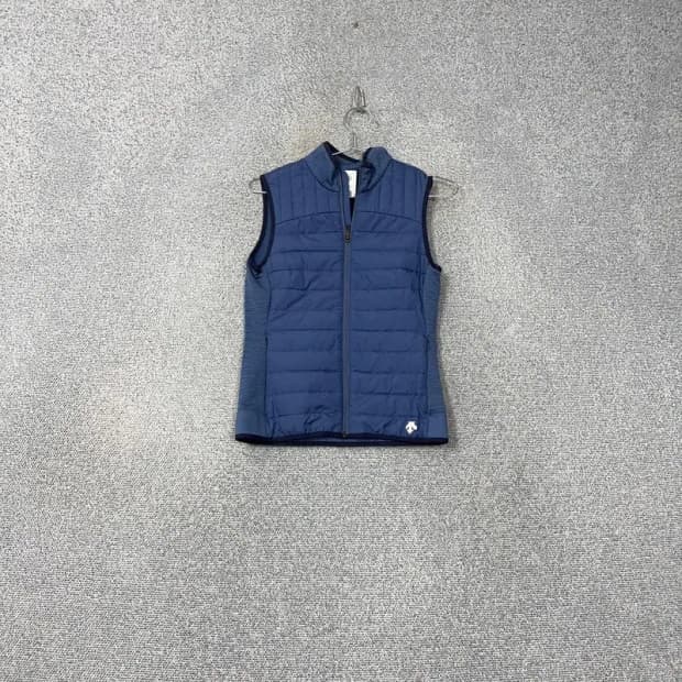 데상트 여성 기능성 네이비 경량 패딩 조끼 S