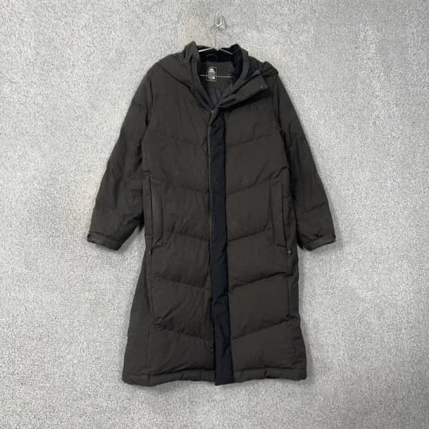 노스페이스 드라이벤트 그레이 거위털 구스다운 롱패딩 90